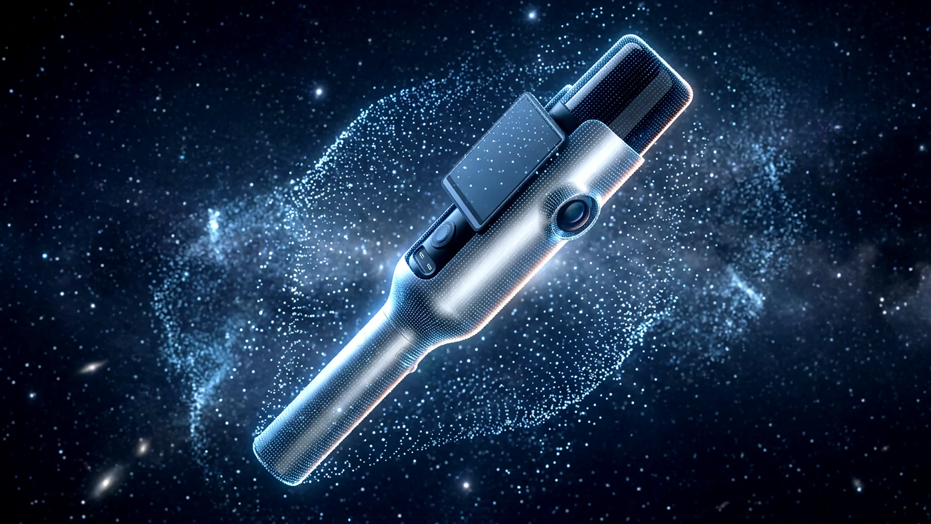 Kosmo — device version exploration, cosmic point-cloud finish