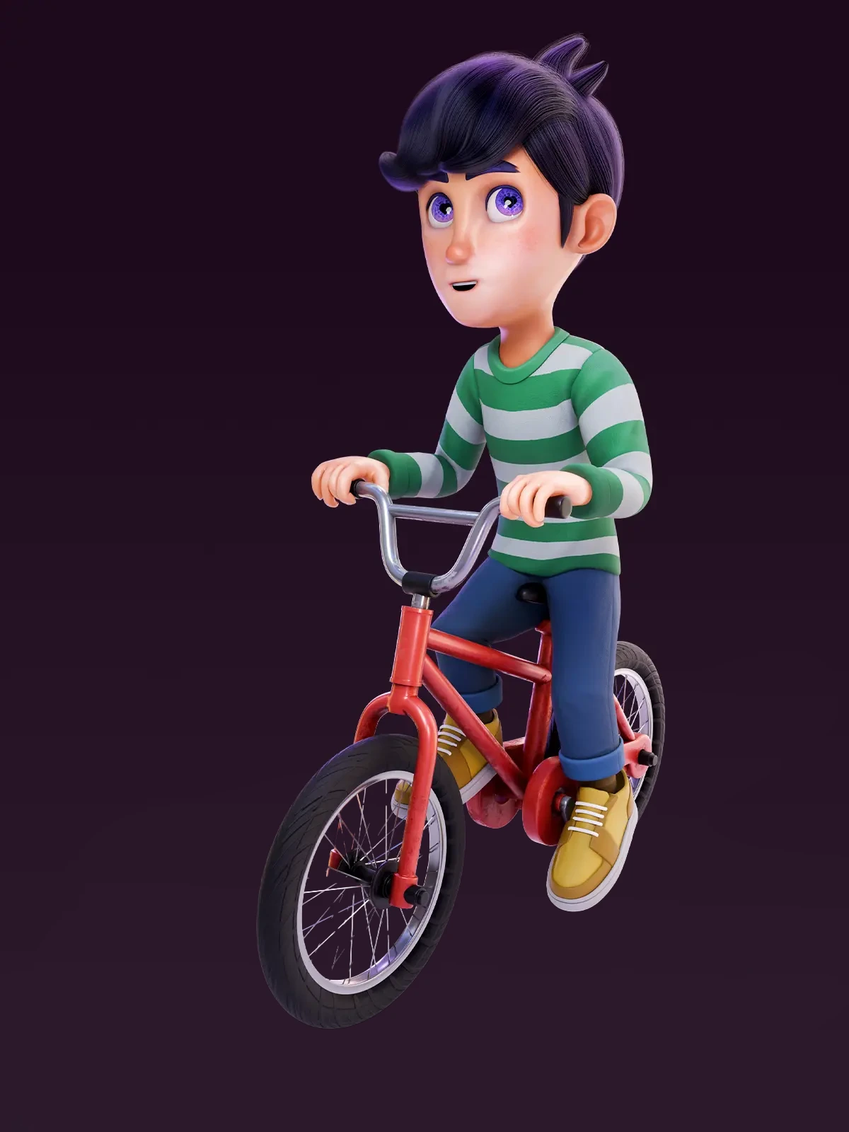 MiniIzumi — full body, on bicycle