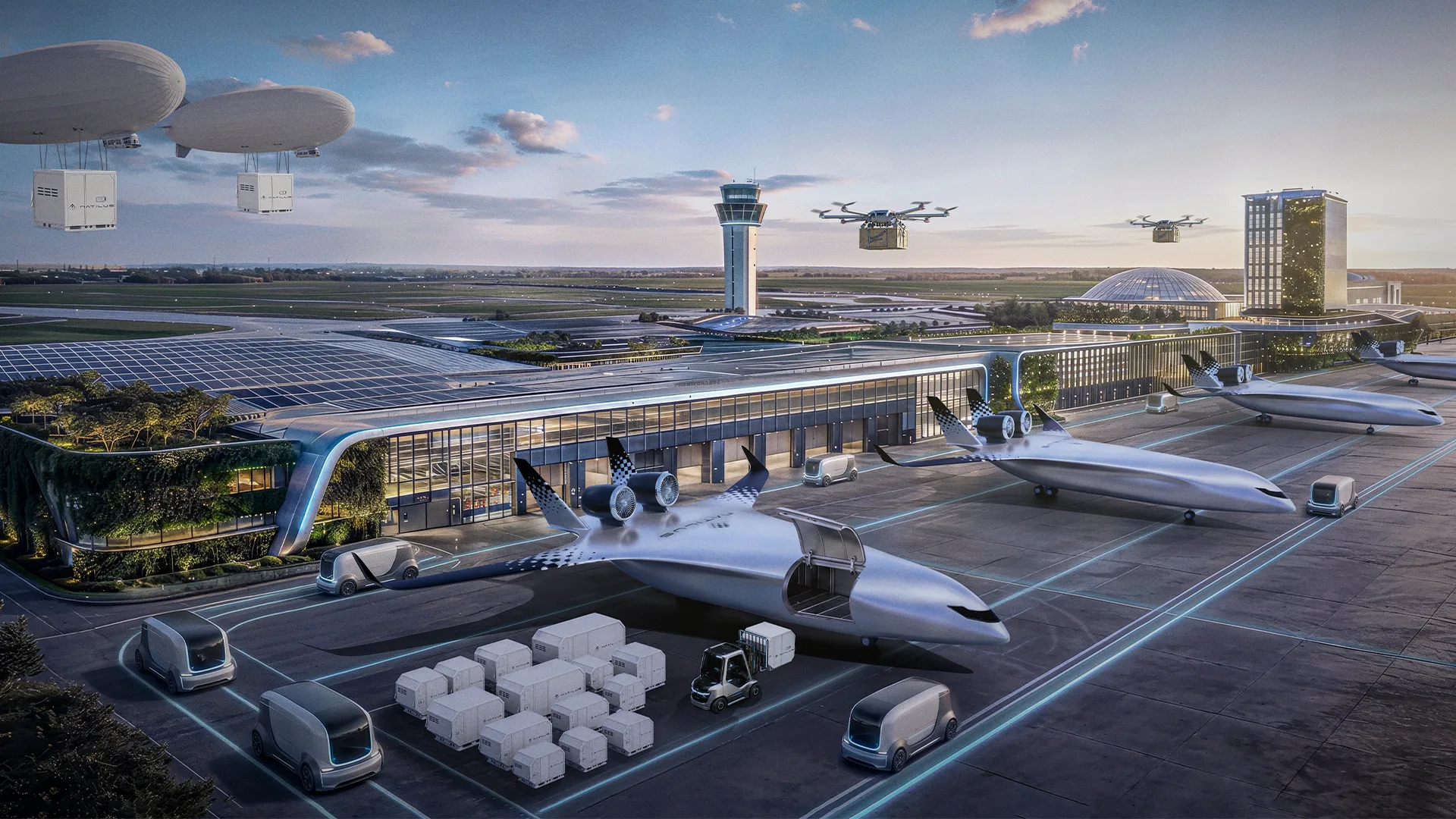 Natilus — Futuristic Airport, final composite