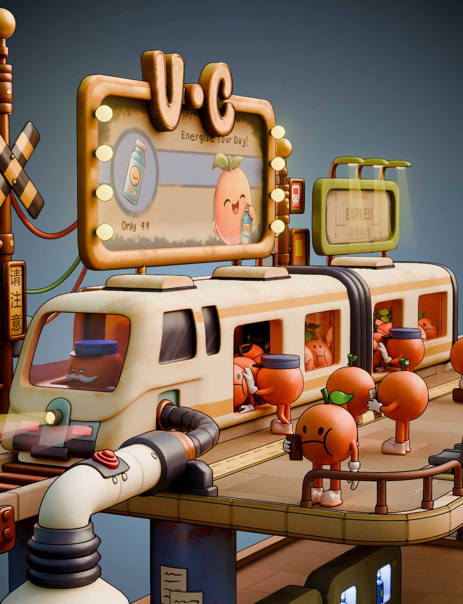 Orange Train Station — additional detail
