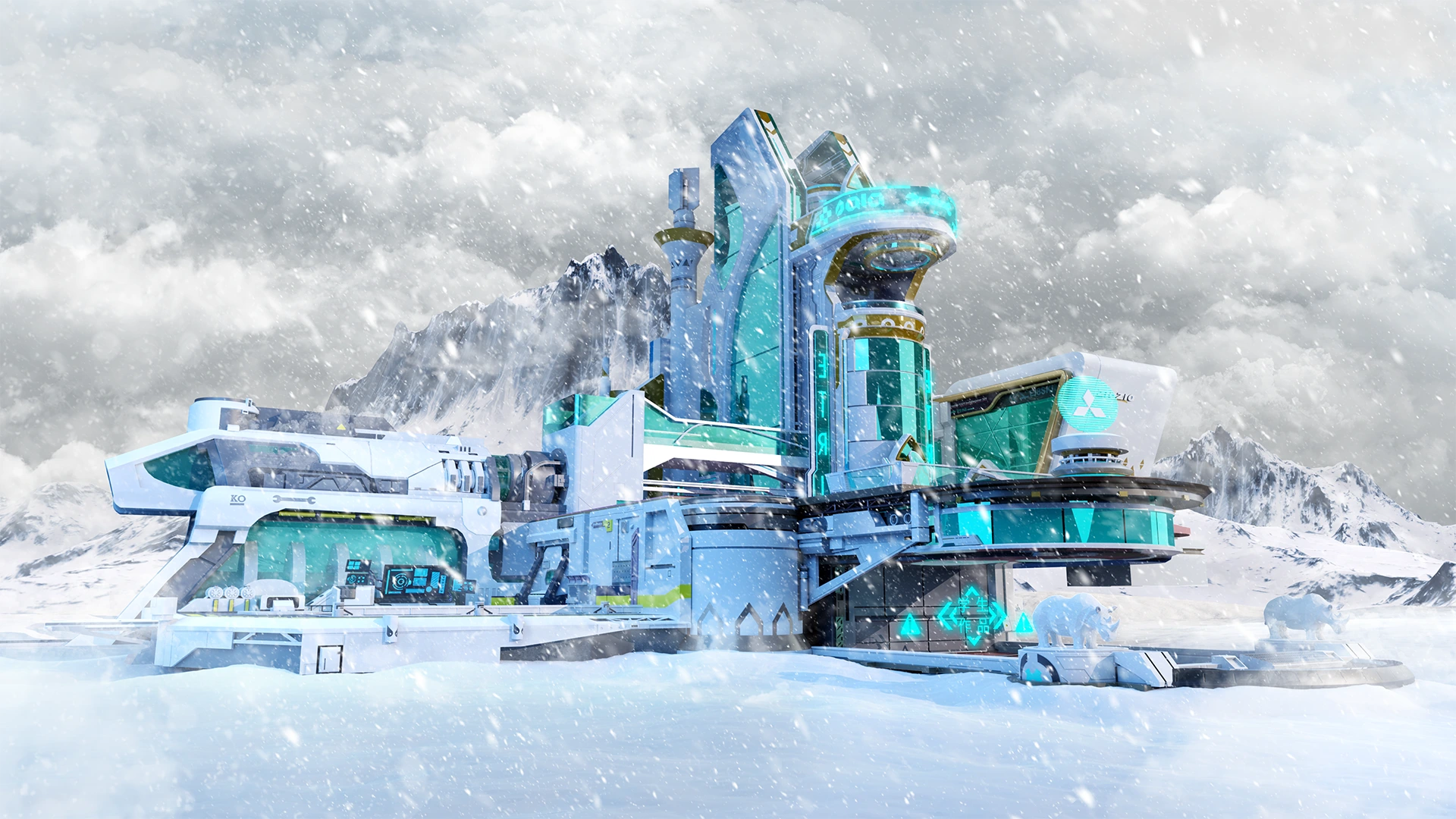 Snow Base — mountain ridge detail