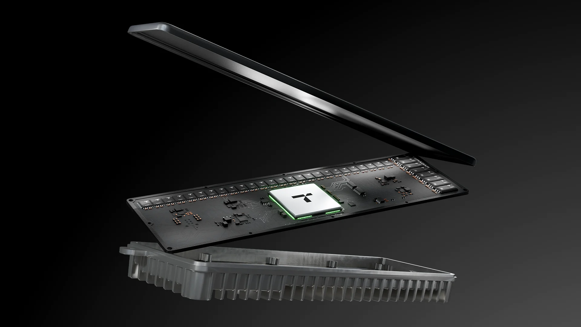 Teradar — device render, exploded view