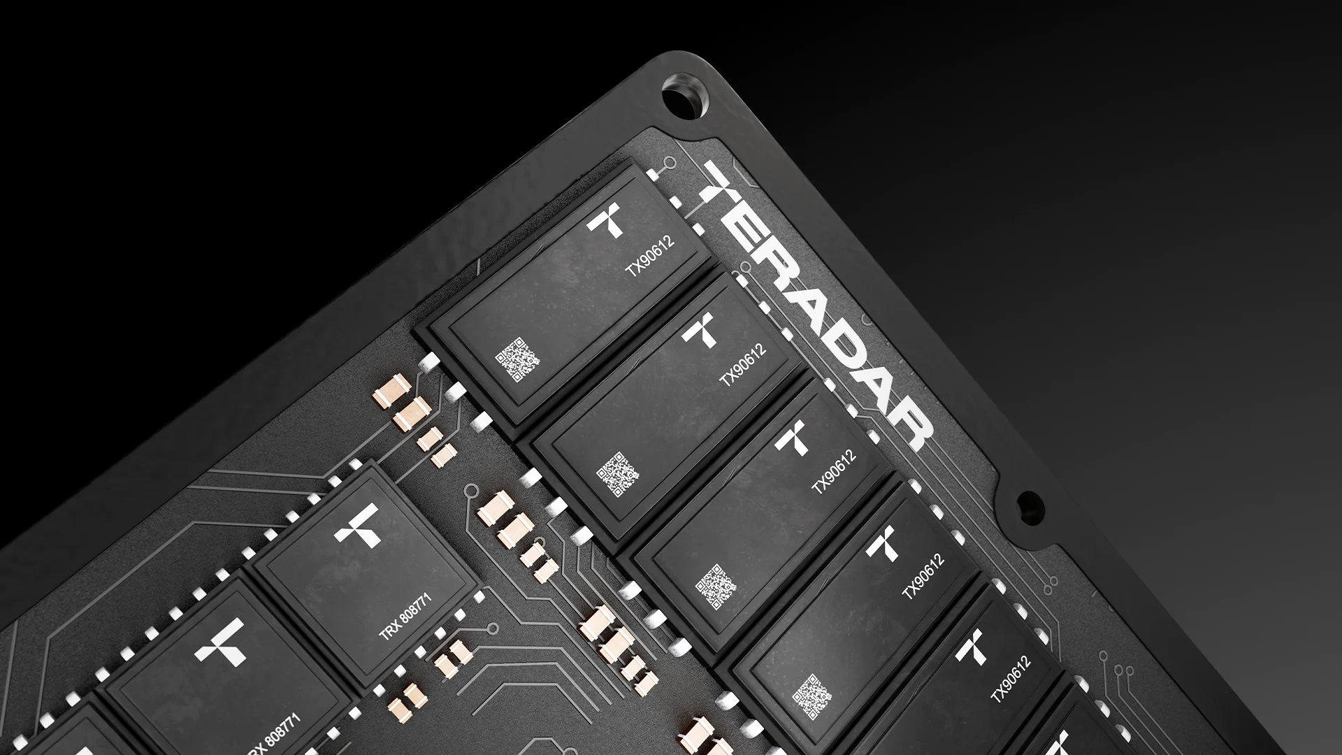 Teradar — device render, chip detail
